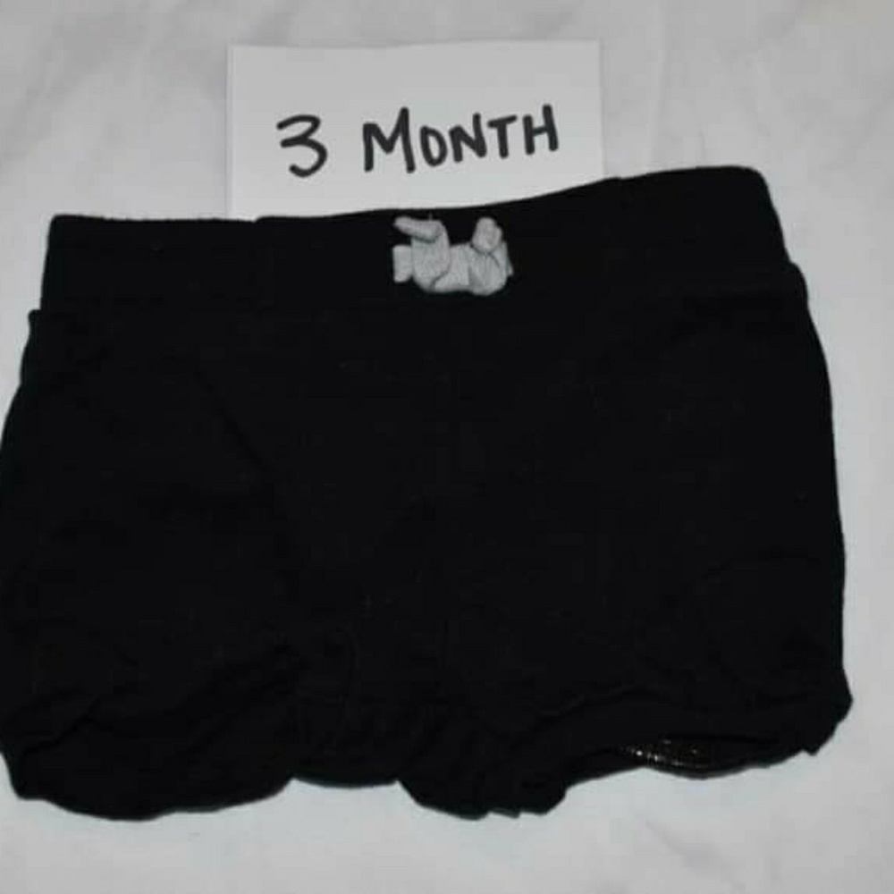 Black cotton shorts